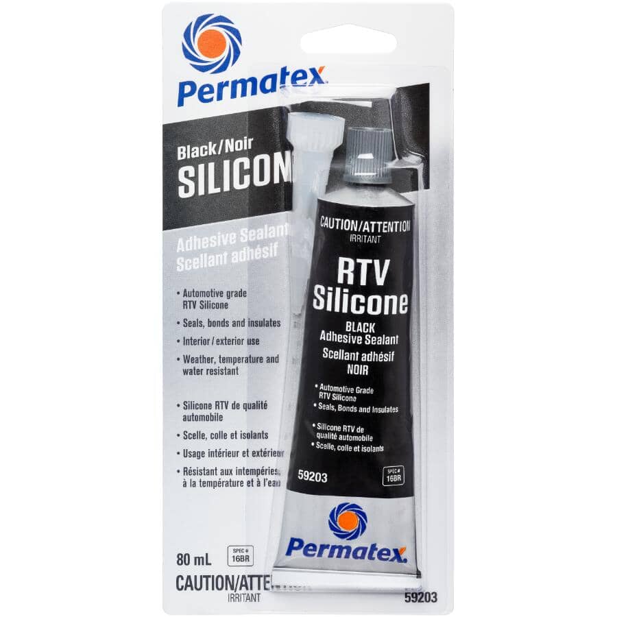 Black RTV Silicone Adhesive Sealant - 80 ml