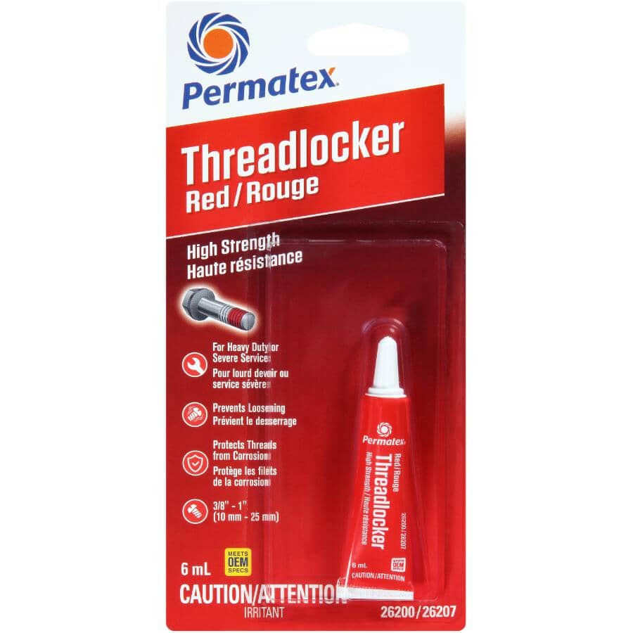 High Strength Threadlocker - Red, 6 ml