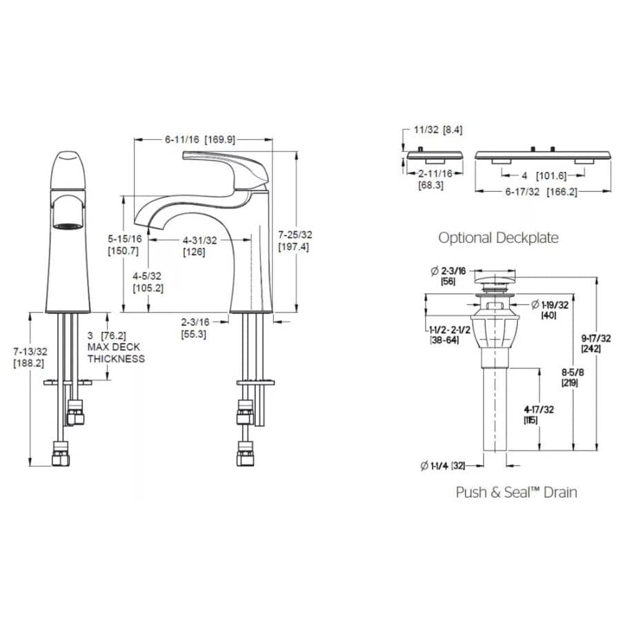 Rancho 2 Handle Centerset Lavatory Faucet - Matte Black
