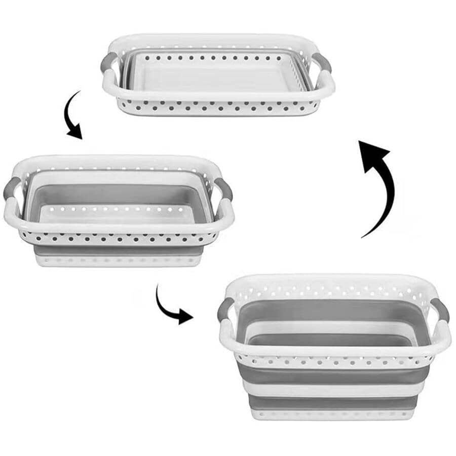 Collapsible Rectangular Laundry Basket - 39 L