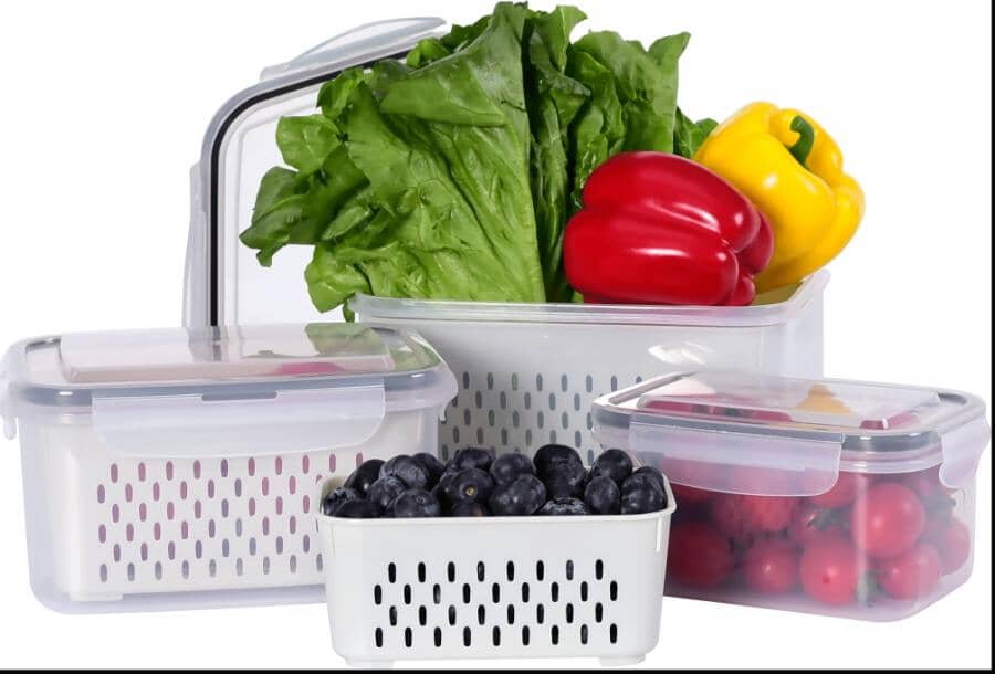 Food Storage Set with Strainers - 9 Pieces