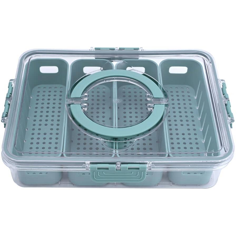 Sectional Crisper with Handle - Sage Green