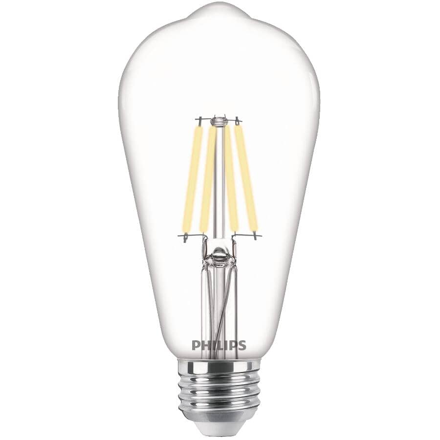 4.5W ST19 Medium Base Soft White LED Light Bulbs - Clear Glass, 2 Pack