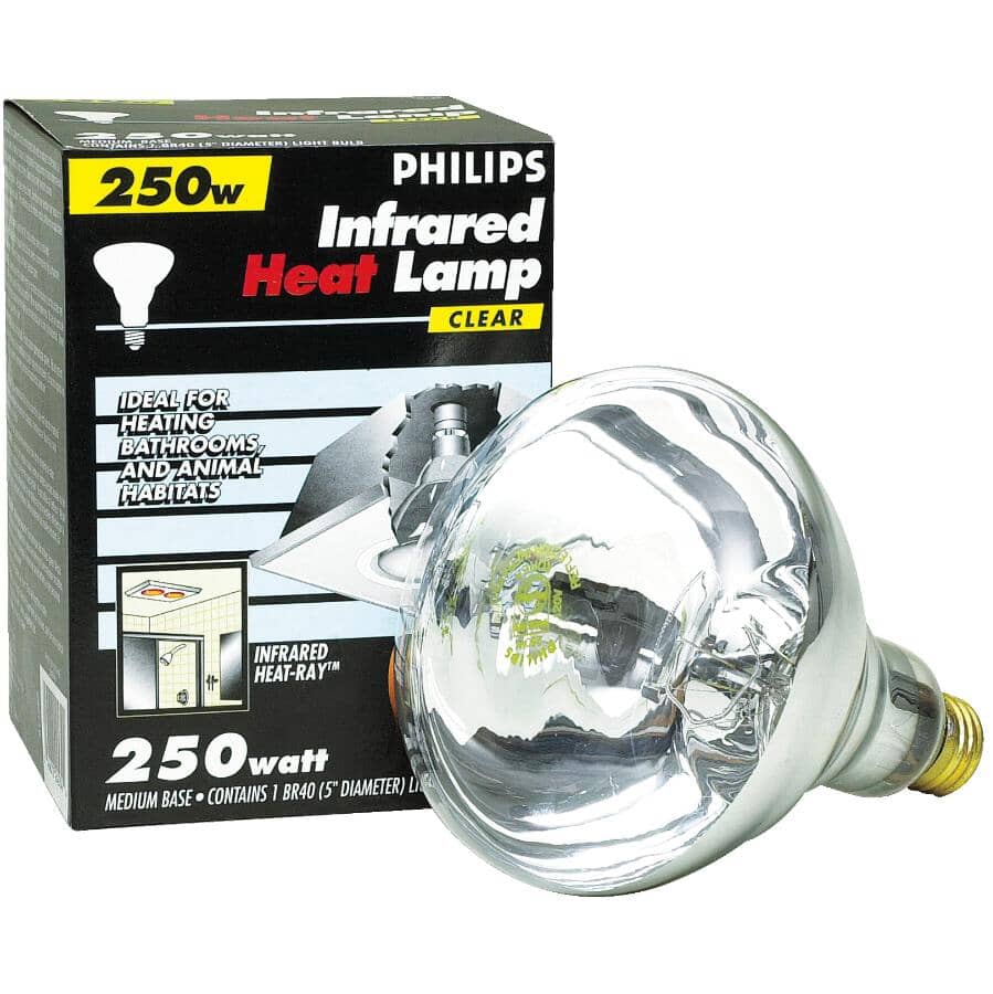 Clear Soft Glass Heat Lamp - 250W