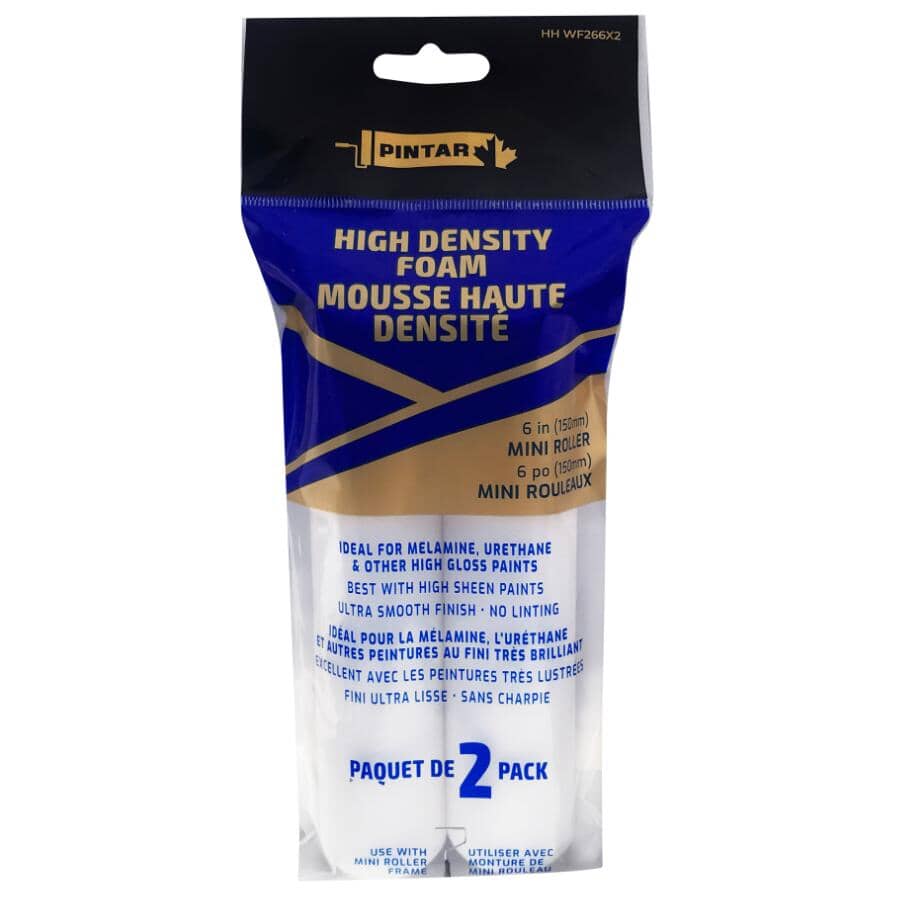 High Density Foam Paint Roller Refills - 150 mm, 2 Pack