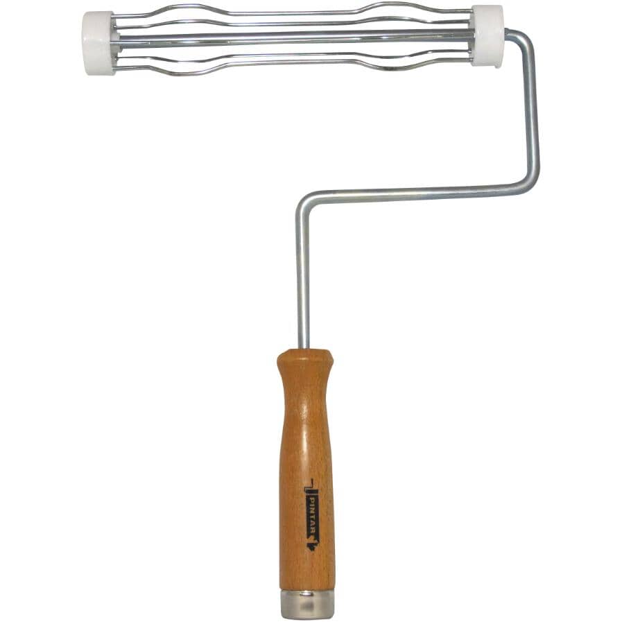 Paint Roller Frame with Pro Double-Bowed Wooden Handle - 9.5"/240 mm, 5 Wire