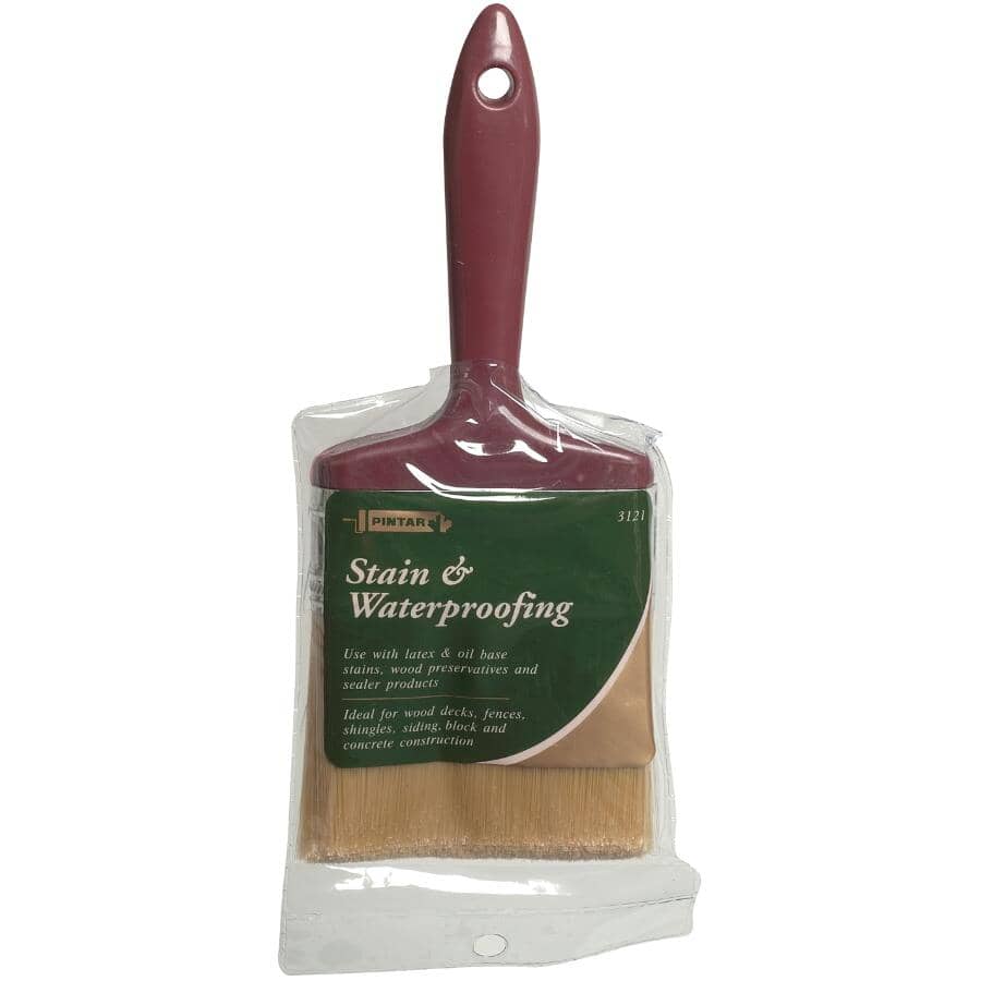 Stain & Waterproofing Flat Paint Brush - 4"/100 mm