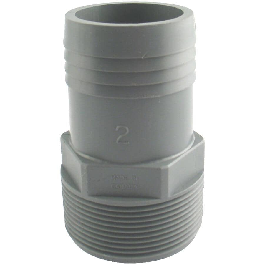 2" Insert x 2" MPT Poly Adapter