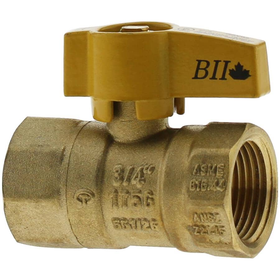 3/4" FPT Gas Ball Valve