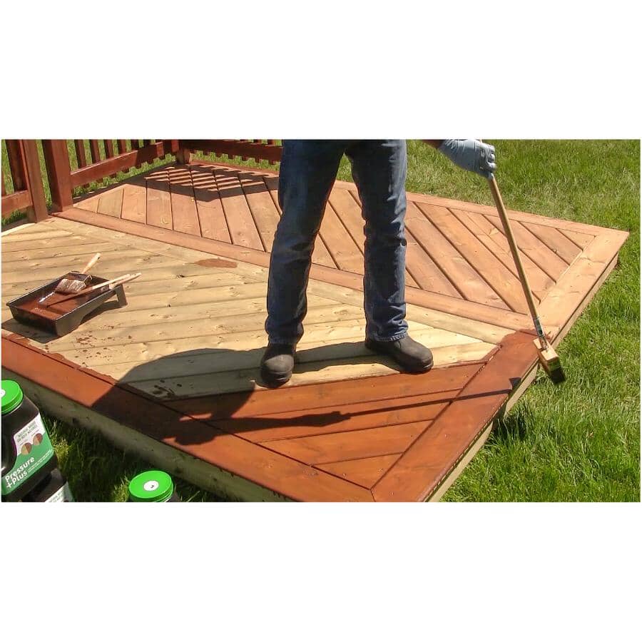 1 Step Pressure Treated Wood Treatment - Regular Brown, 3.78 L