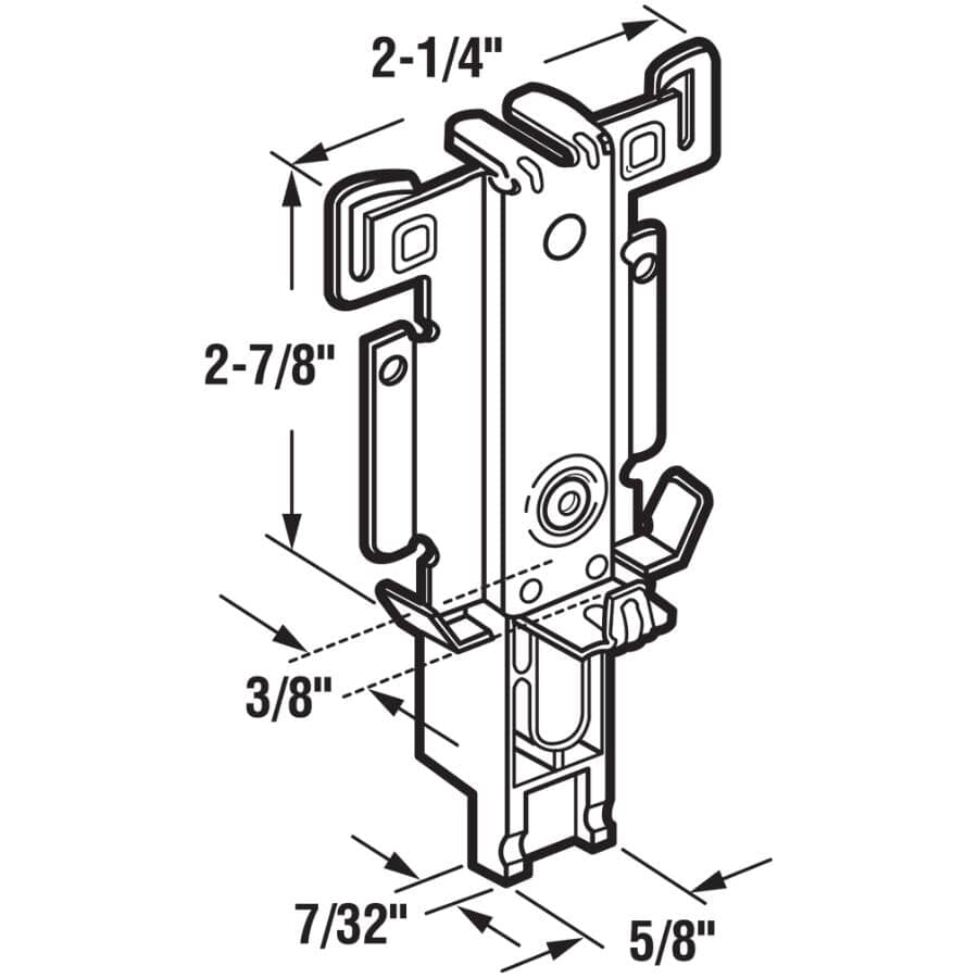 2 Pack Bottom Assembly Door Guides