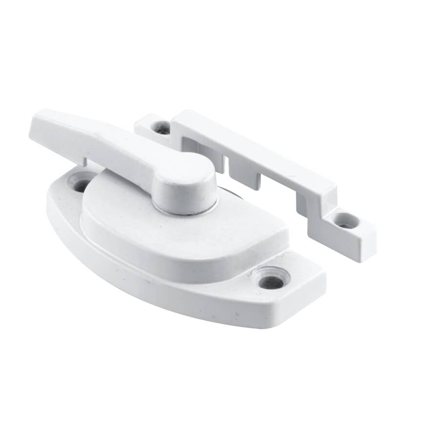 Sliding Window Sash Lock - Horizontal + White