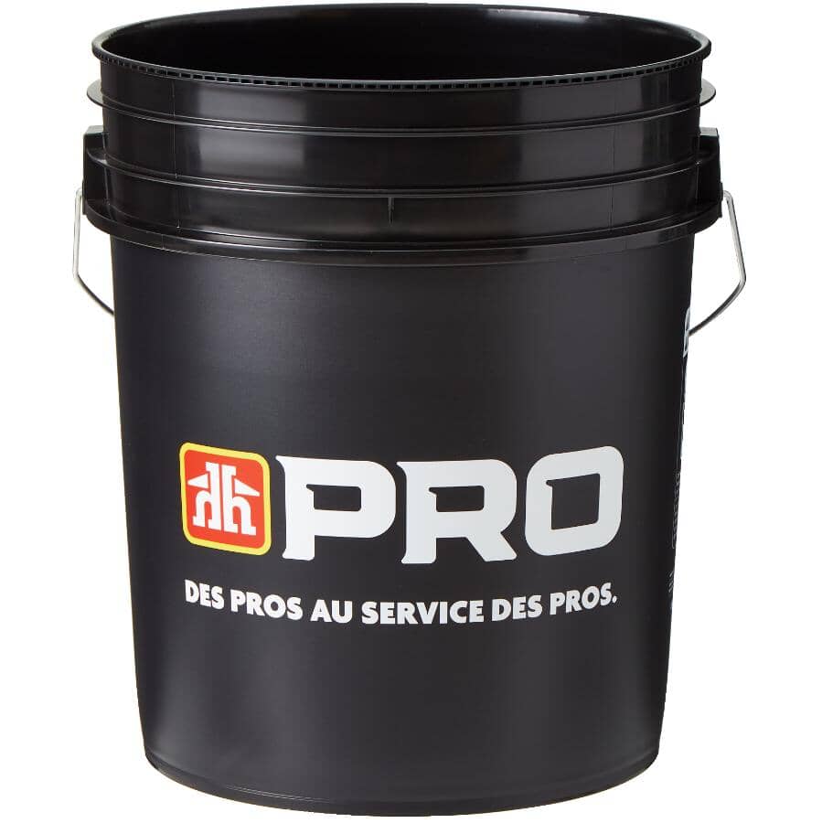 19 L Plastic Utility Pail - Black