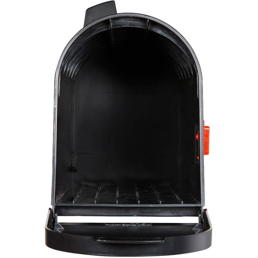 Black Plastic Rural Mailbox
