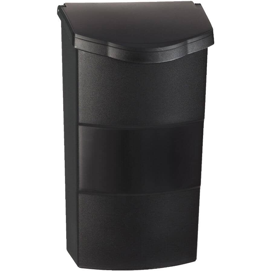 Black Plastic Vertical Wall Mount Mailbox