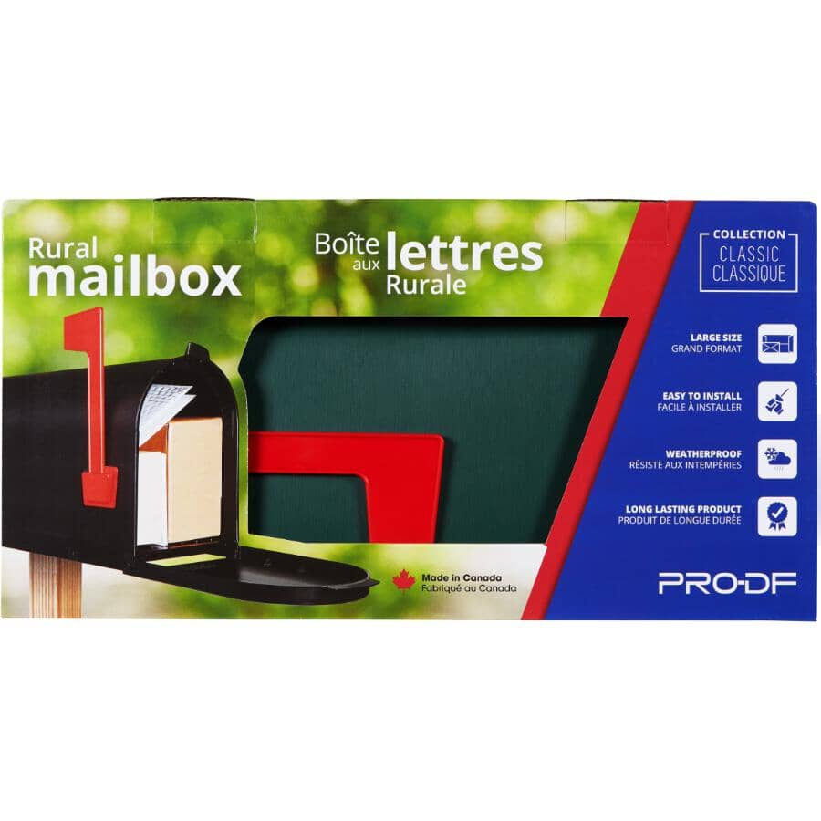 Green Plastic Rural Mailbox