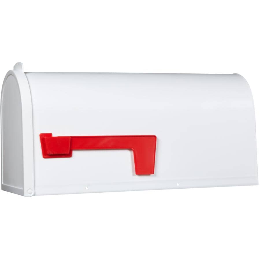 White Plastic Rural Mailbox