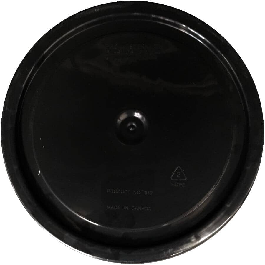 Pro Snap-On Plastic Pail Lid - Black, 19 L