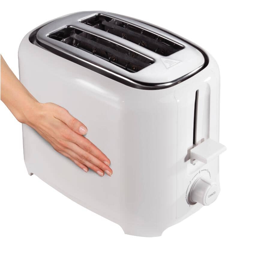 2-Slice Coolwall Toaster with Extra Wide Slots - White