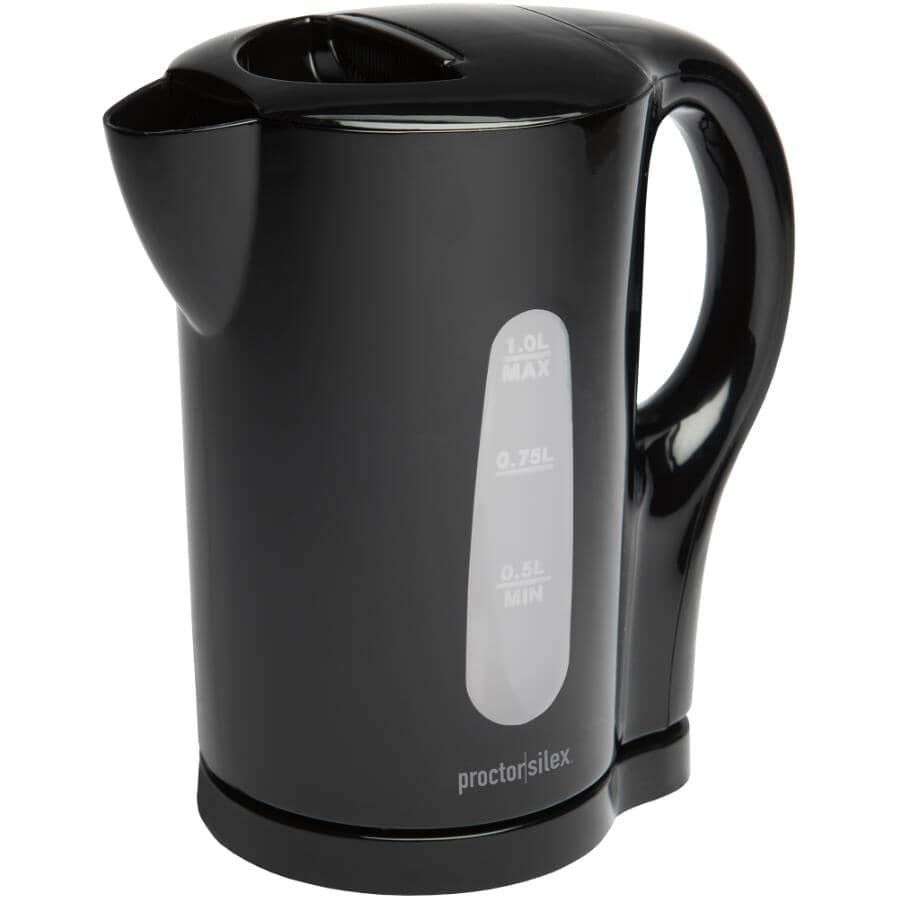 Electric Kettle - Cordless + Black, 1 L