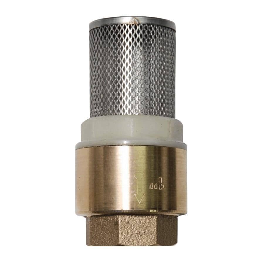 1-1/4" Foot Valve - Brass, Stainless Steel & Nylon