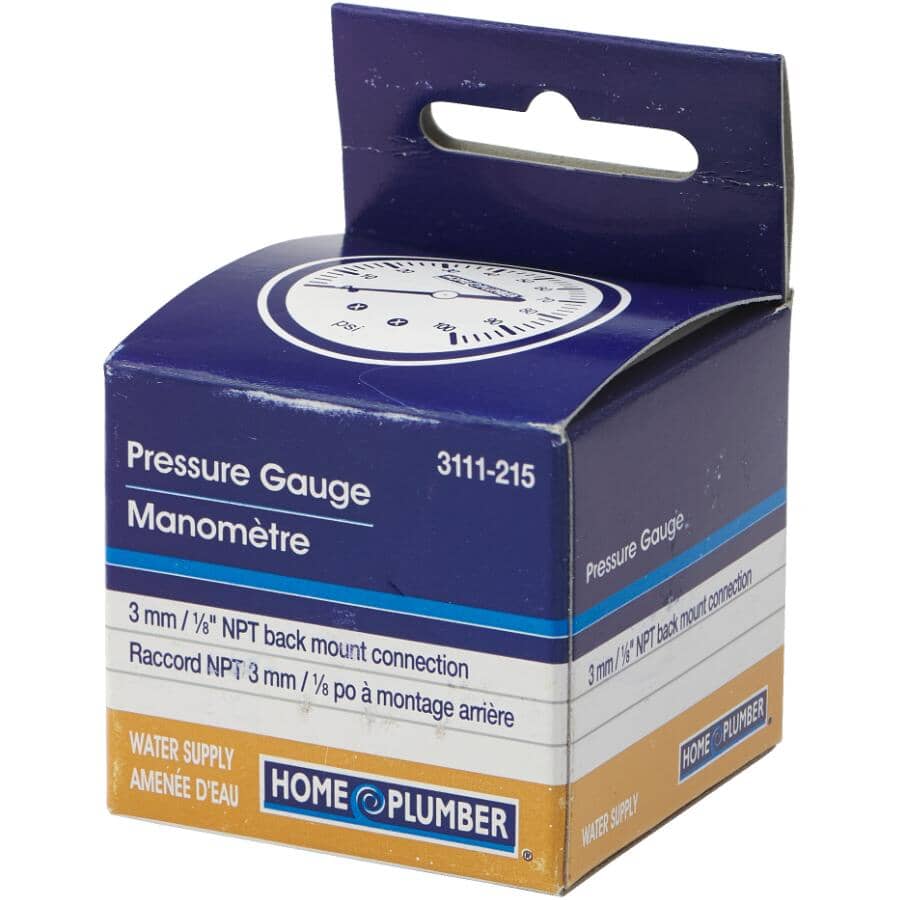 1/8" Back Mount Pressure Gauge