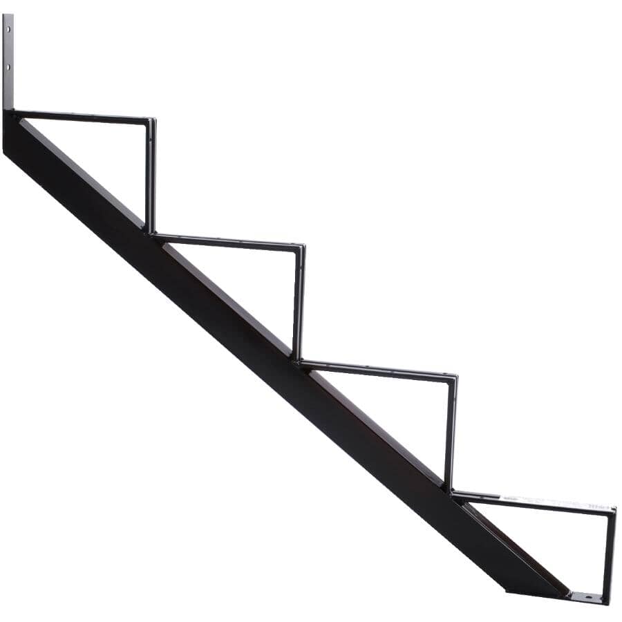 4 Step Steel Stair Riser - 1 Piece, Black