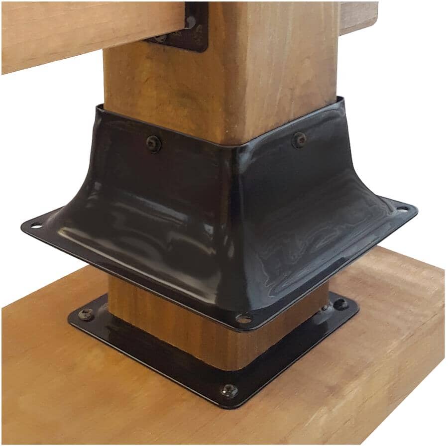 4" x 4" Black Steel Post Base