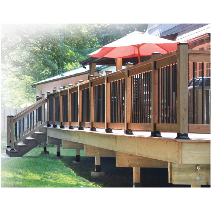 4" x 4" Black Steel Post Base