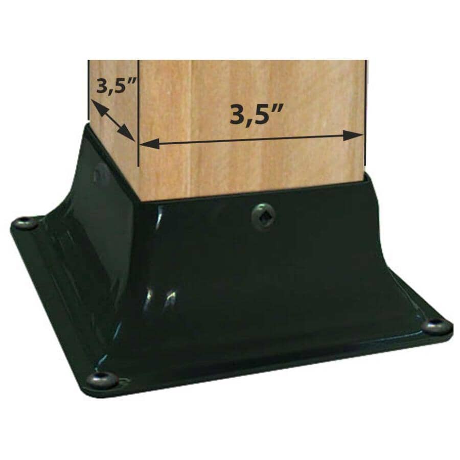 4" x 4" Black Steel Post Base