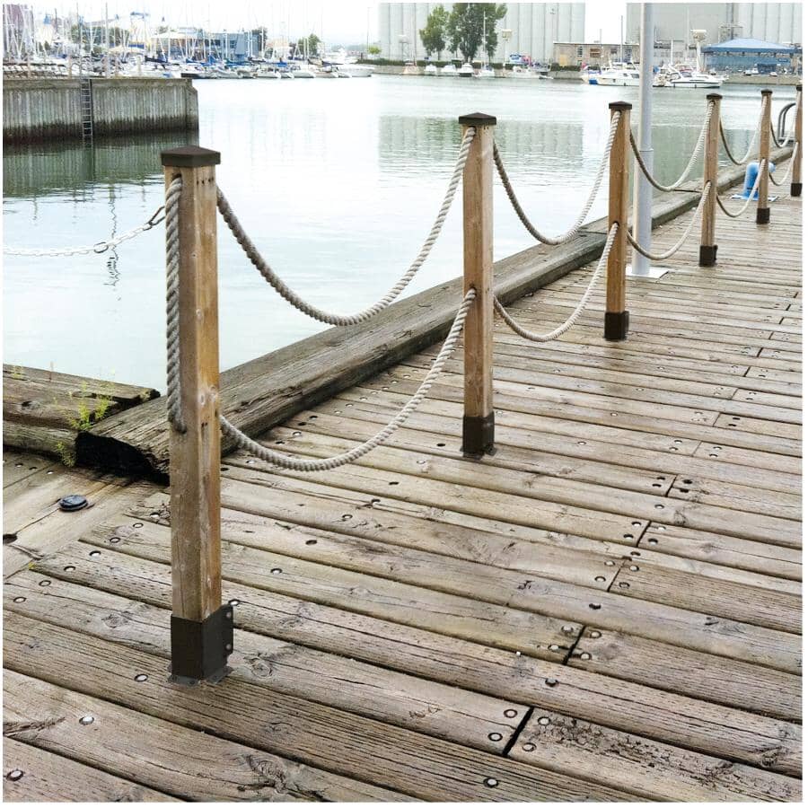 Bolt Spike Head - Black, for 4" x 4" Post