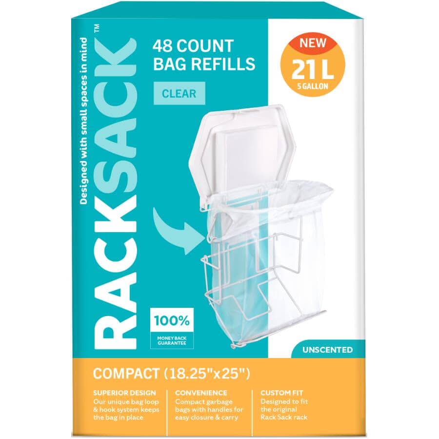 48 Pack 18" x 25" Clear Garbage Bags