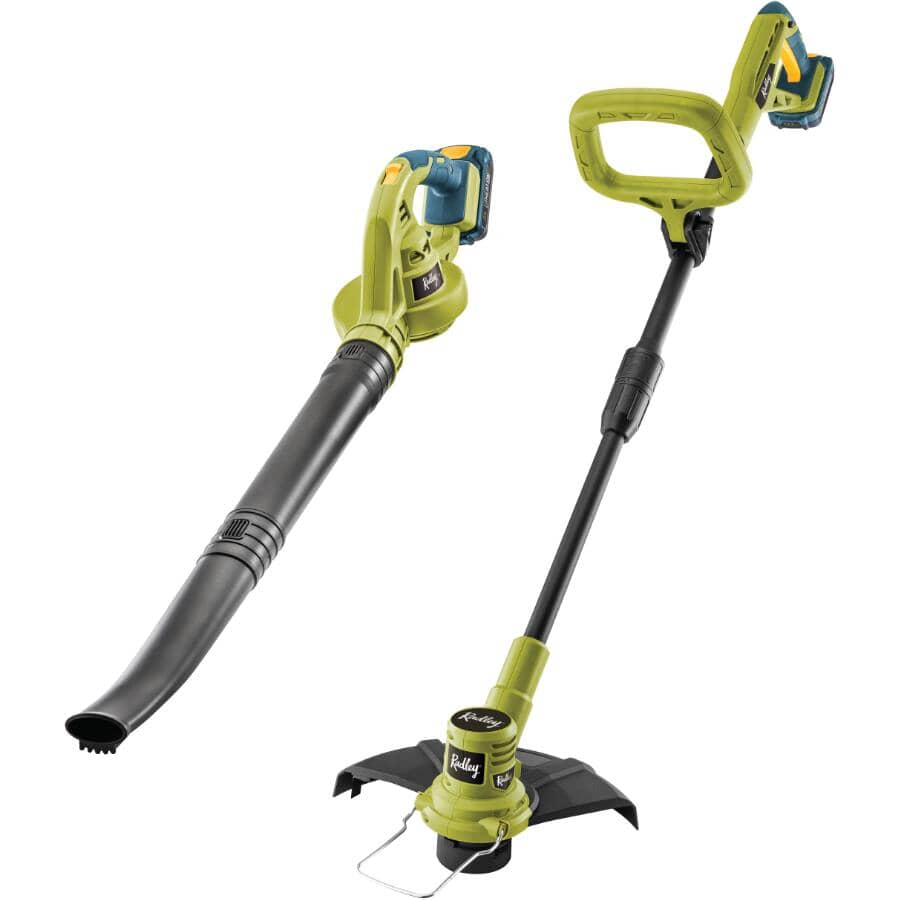 Cordless Lawn Blower and Trimmer Kit - 20 Volt