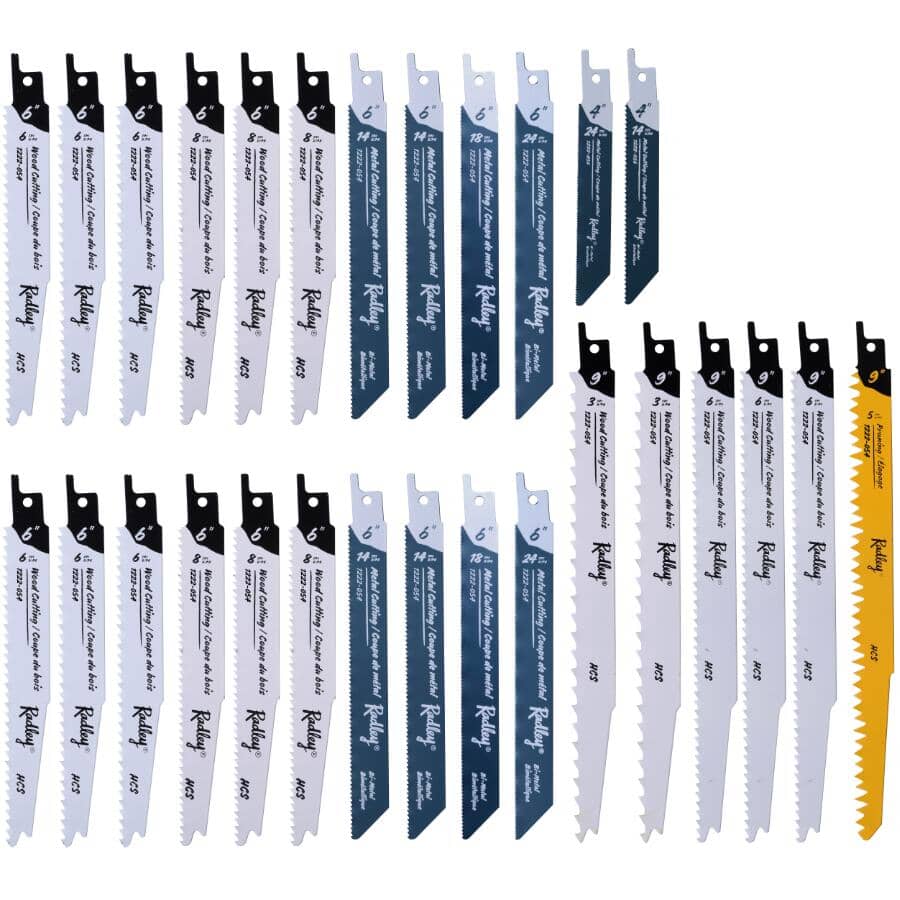 Metal / Wood Reciprocating Blade Set - 28 Piece