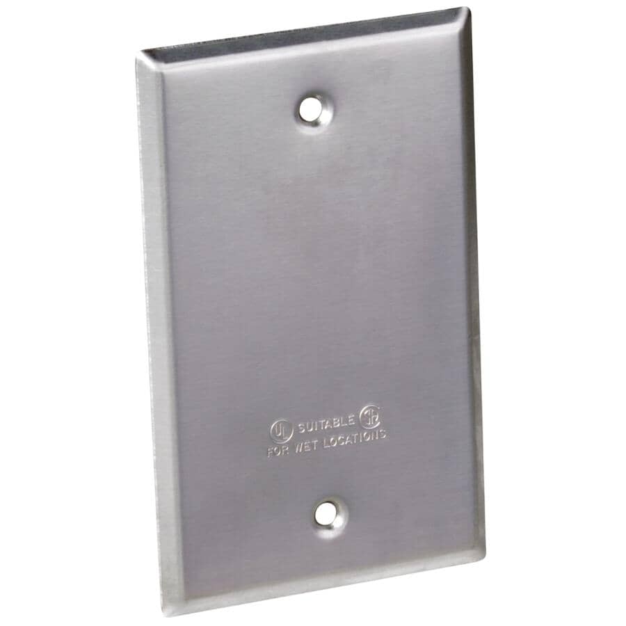 Silver Weatherproof Outdoor Metal Blank Cover