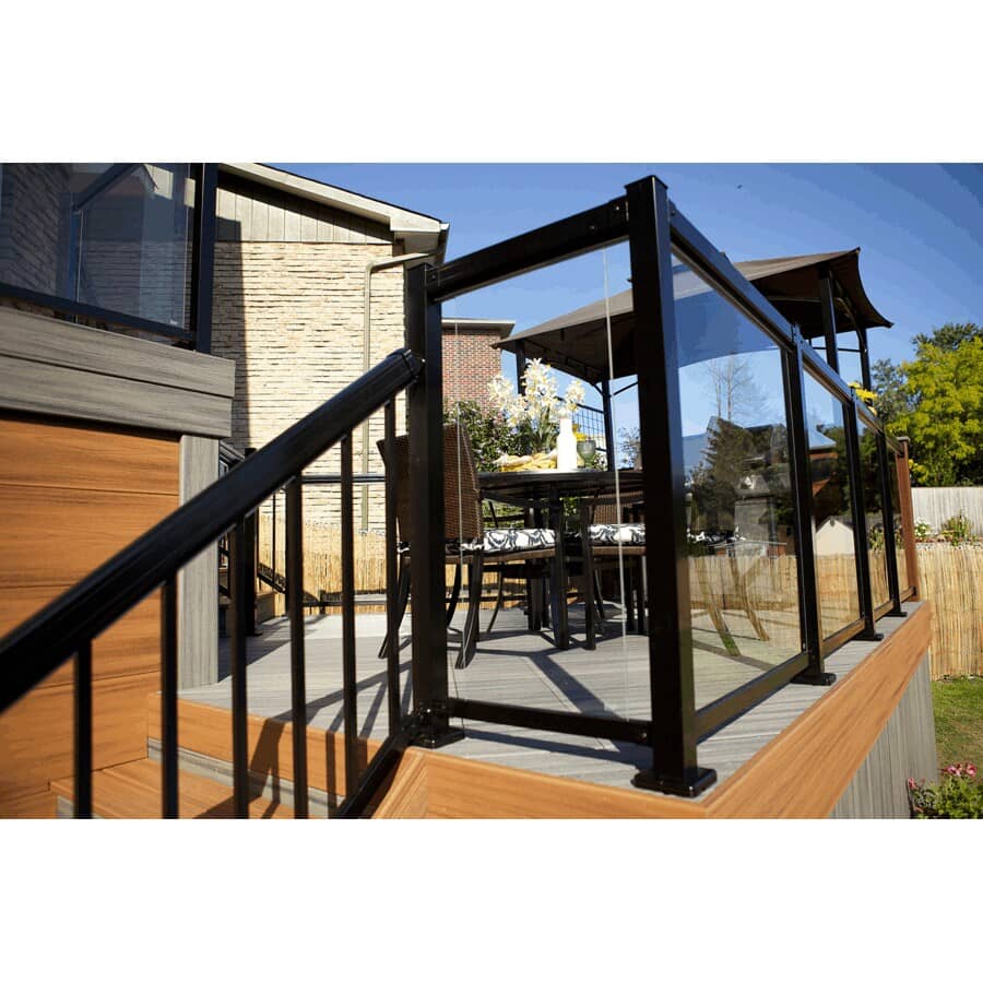 2-1/4" x 2-1/4" Black Aluminum Railing End Post