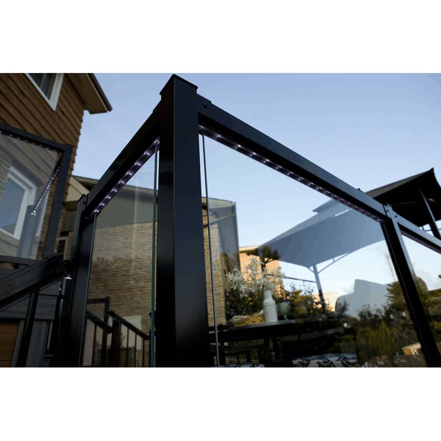 2-1/4" x 2-1/4" Black Aluminum Railing Inline Post