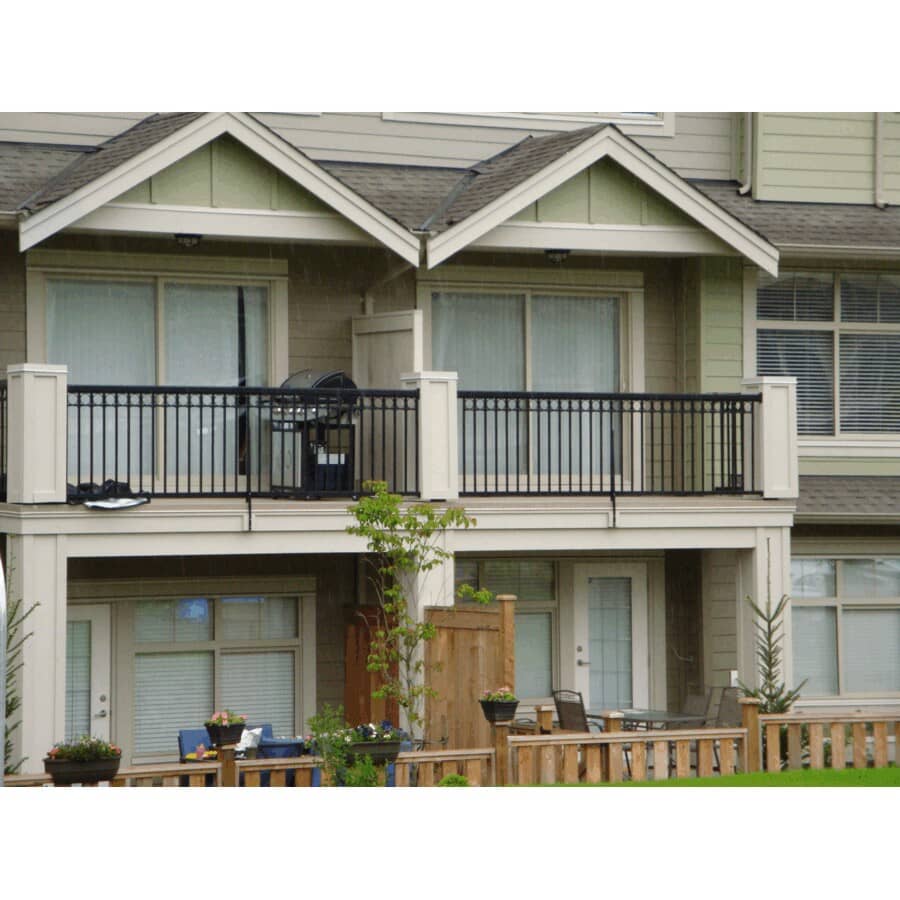 24 Pack 3/4" x 42" Black Aluminum Straight Railing Pickets, for 10' section