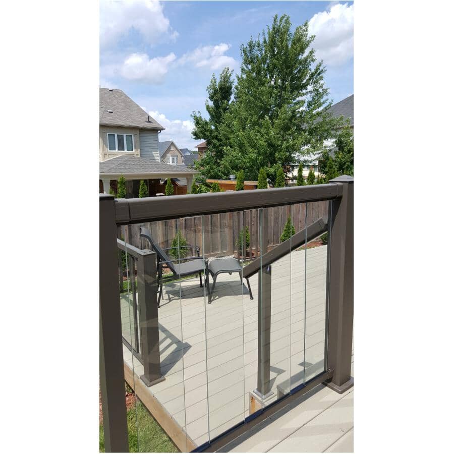 6 Pack 7-1/4" Tempered Glass, for 6' Aluminum Railing