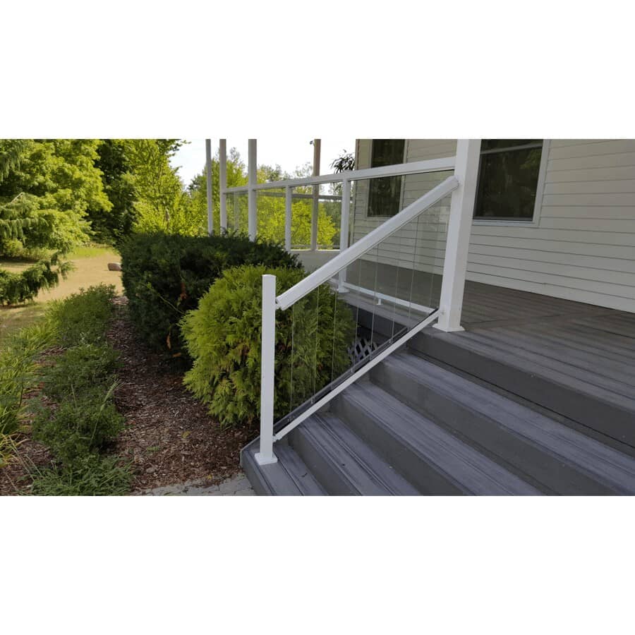 White Aluminum Handrail Bracket