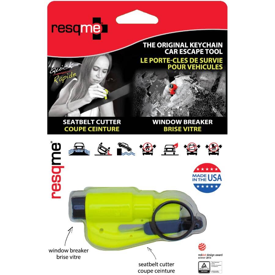 2-In-1 Original Keychain Car Escape Tool - Neon