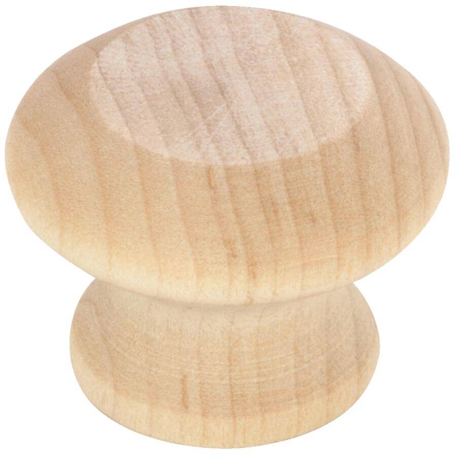 1-11/32" Eclectic Cabinet Knob - Unfinished Maple