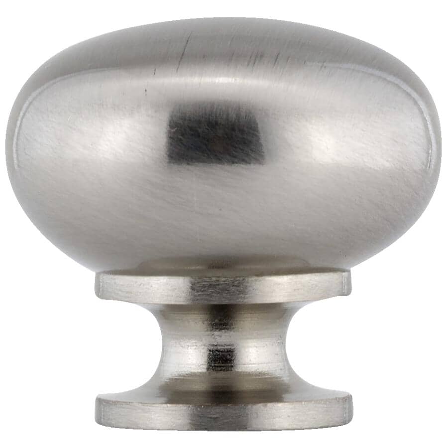 1-1/4" Contemporary Cabinet Knobs - Brushed Nickel, 10 Pack