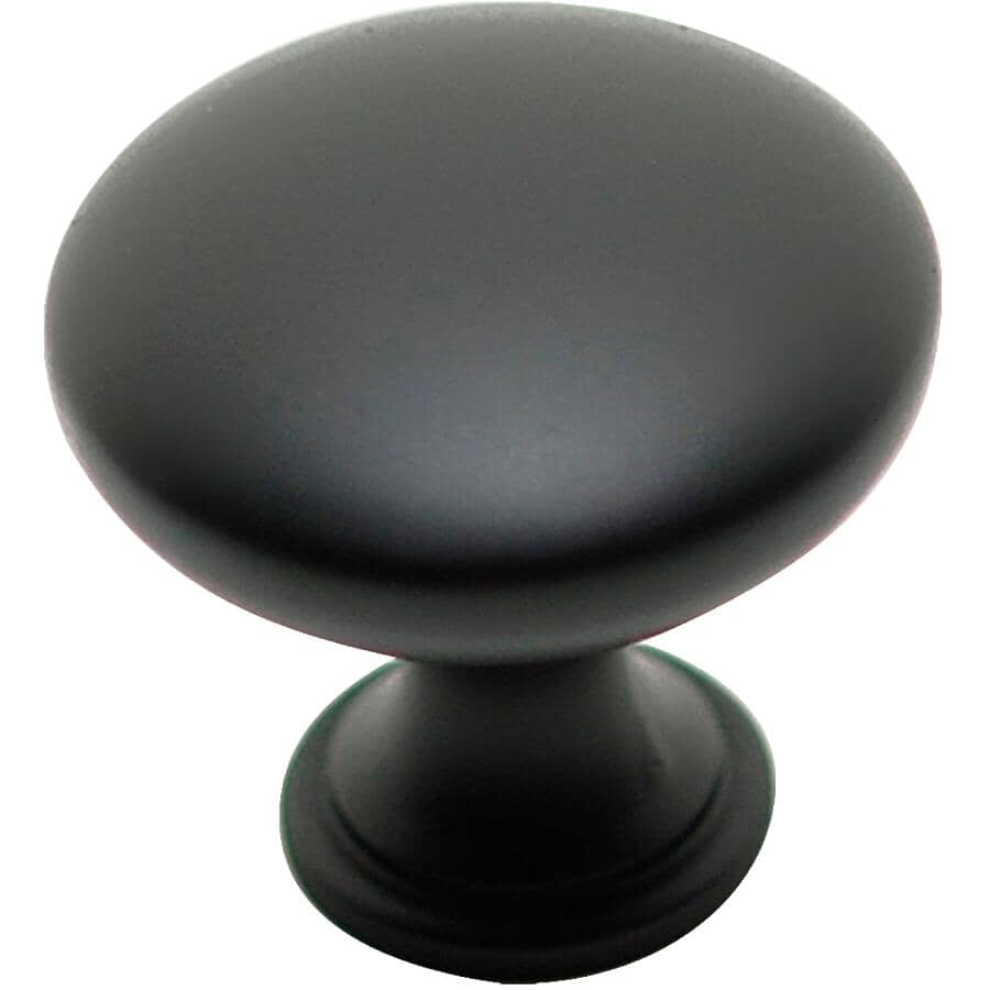 1-3/16" Contemporary Cabinet Knob - Matte Black