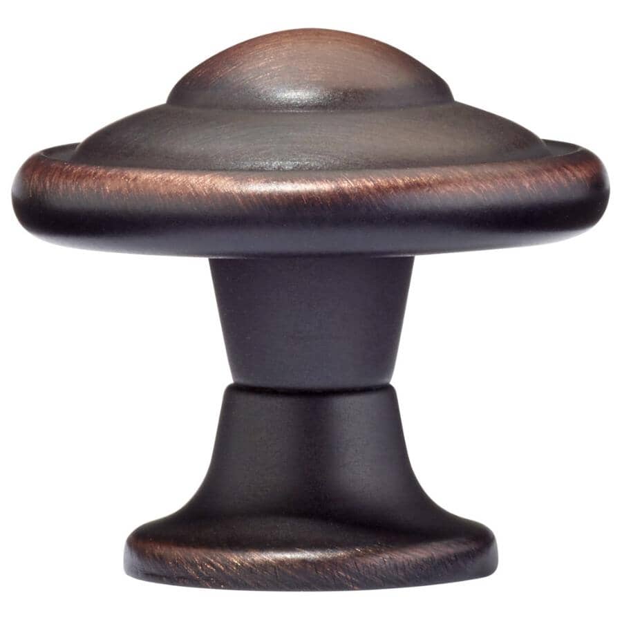 1-7/32" Traditional Cabinet Knob - Brushed Oil Rubbed Bronze
