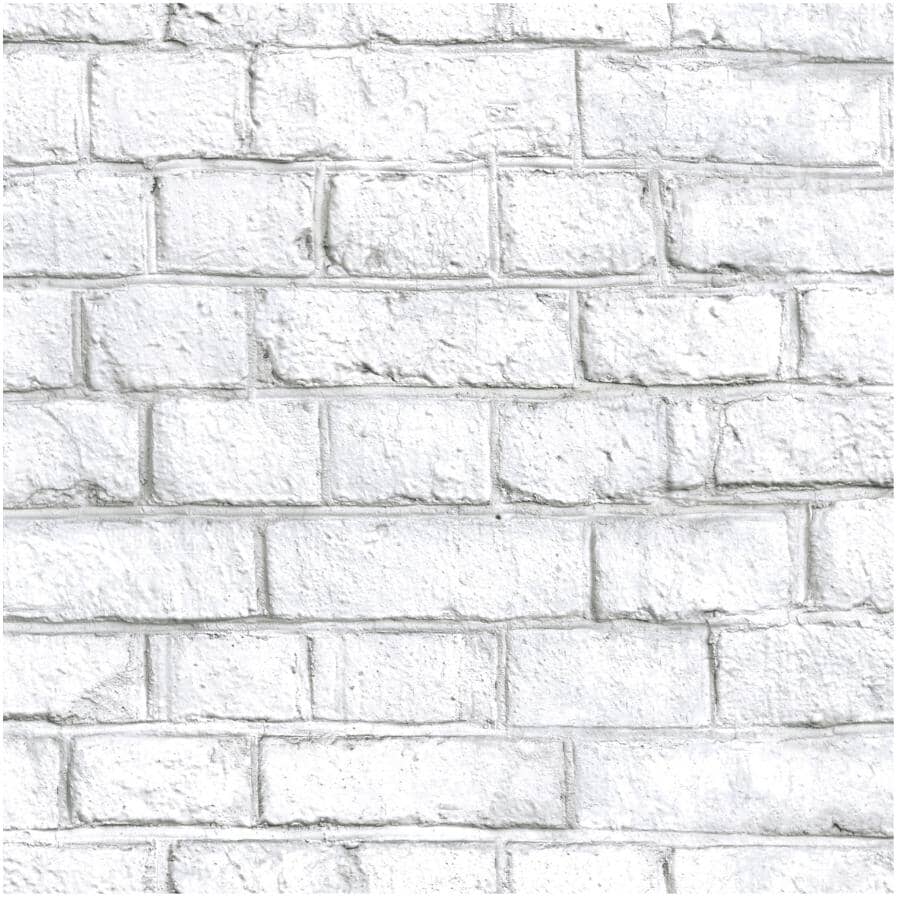 Brick Peel & Stick Wallpaper - White, 20.5" x 16.5'