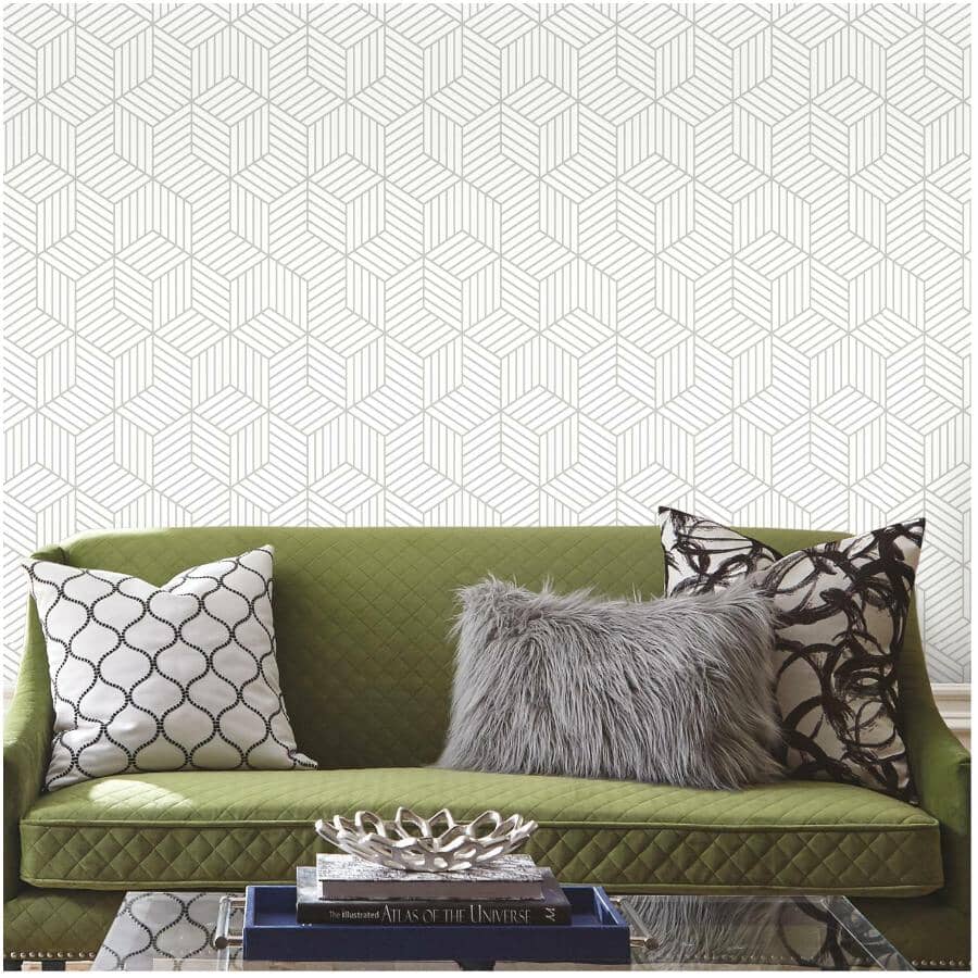 Stripped Hexagon Peel & Stick Wallpaper - 20.5" x 16.5'