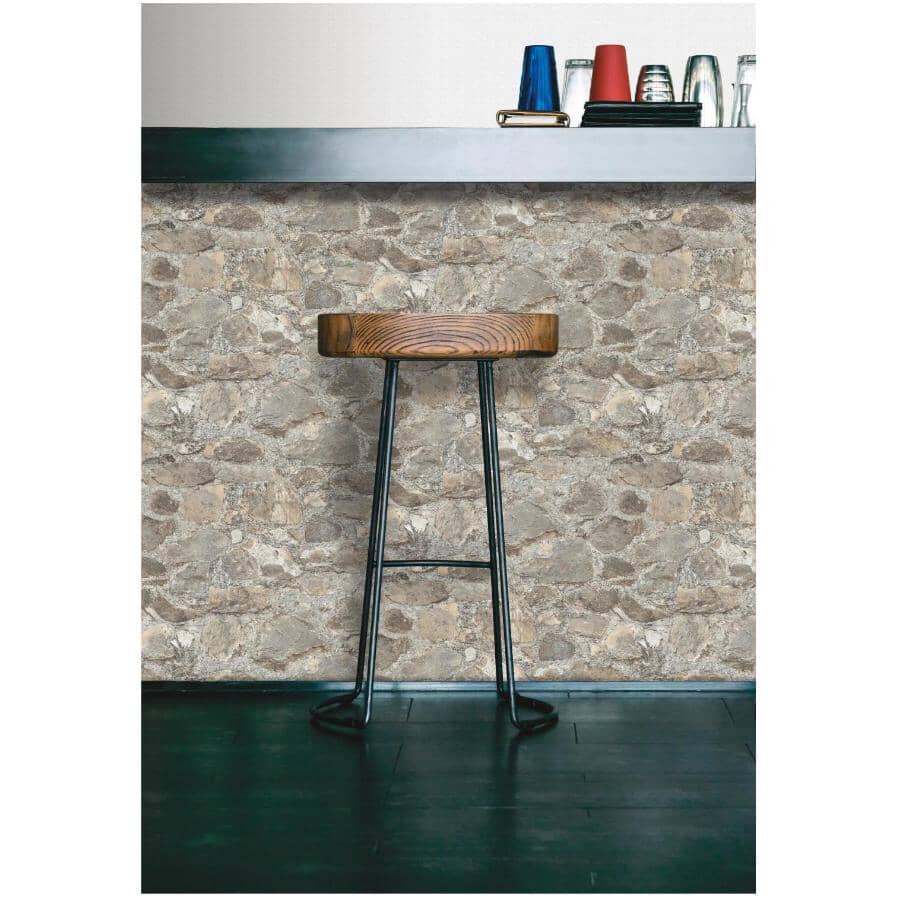 Weathered Stone Peel & Stick Wallpaper - 20.5" x 16.5'