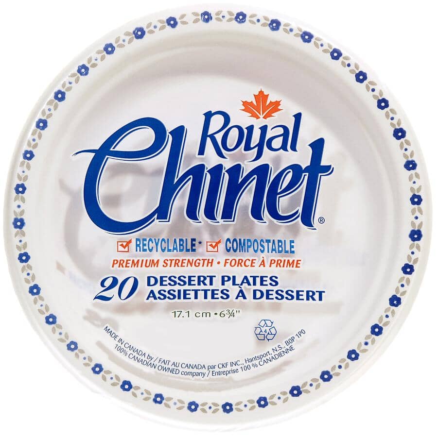 Disposable Paper Dessert Plates - 20 Pack