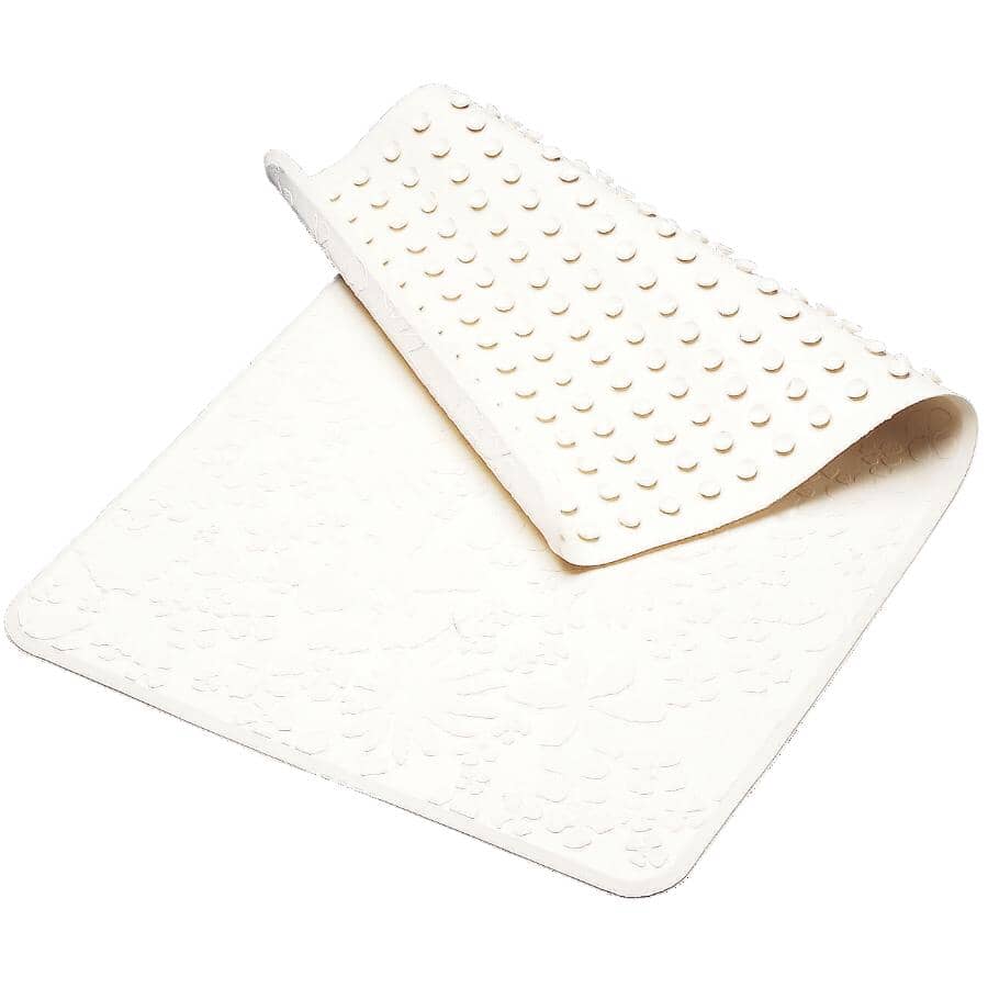 Rubber Bathtub Mat - White, 16" x 28"